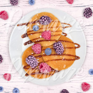 pretty pancake flat lay styled photo